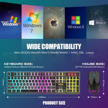 Load image into Gallery viewer, Wireless Gaming Keyboard and Mouse Combo/Black pudding