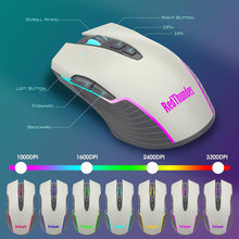 Load image into Gallery viewer, Wireless Gaming Keyboard and Mouse Combo/White-Gray