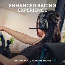 Load image into Gallery viewer, Driving Force Racing Wheel and Floor Pedals/ Real Force Feedback/Wheel + A10 Headset