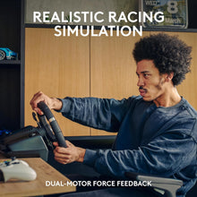 Load image into Gallery viewer, Driving Force Racing Wheel and Floor Pedals/ Real Force Feedback/Wheel + A10 Headset