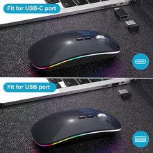 Load image into Gallery viewer, LED Wireless Mouse/Galaxy Black