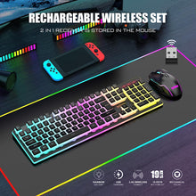Load image into Gallery viewer, Wireless Gaming Keyboard and Mouse Combo/Black pudding