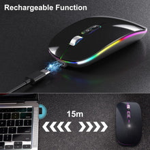 Load image into Gallery viewer, LED Wireless Mouse/Galaxy Black