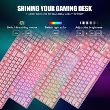 Load image into Gallery viewer, Wireless Gaming Keyboard and Mouse Combo/Pink