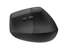 Load image into Gallery viewer, Logitech Lift Vertical Ergonomic Mouse, Wireless, Bluetooth or Logi Bolt USB receiver, Quiet clicks, 4 buttons, Graphite - Optical - Wireless - Bluetoot