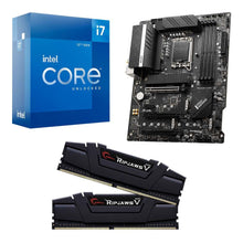 Load image into Gallery viewer, Intel Core i7-12700K, MSI Z690-A Pro WiFi DDR4, G.Skill Ripjaws V 16GB DDR4-3200 Kit, Computer Build Bundle
