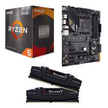 Load image into Gallery viewer, AMD Ryzen 5 5600X3D, ASUS TUF Gaming B550 Plus WiFi II DDR4, G.Skill Ripjaws V 16GB DDR4-3200 Kit, Computer Build Bundle
