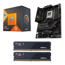 Load image into Gallery viewer, AMD Ryzen 9 7950X3D, ASUS B650E-F ROG Strix Gaming WiFi, G.Skill Flare X5 Series Kit 64GB DDR5-6000, Computer Build Bundle
