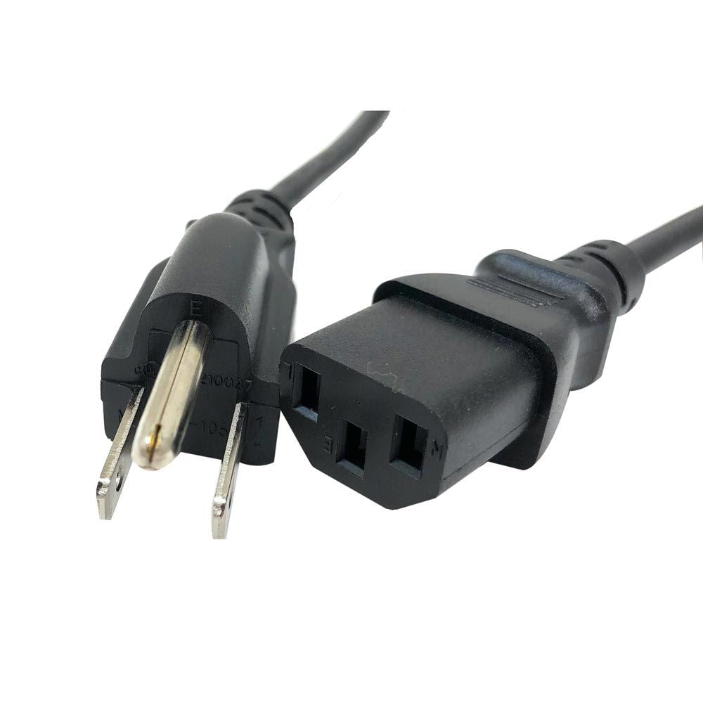 Micro Connectors NEMA 5-15P Male to IEC-60320-C13 Female Computer Power Cord 6 ft