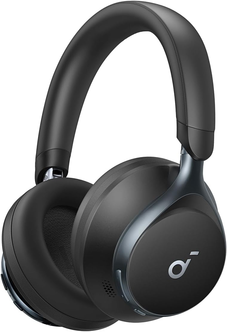 Black/Anker Space One Active Noise Cancelling Wireless Bluetooth Headphones