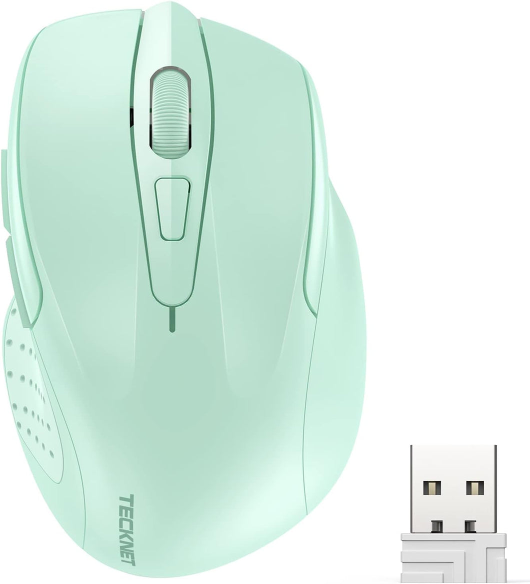 Wireless Mouse, 2.4G Ergonomic Optical Mouse/Green