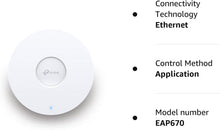 Load image into Gallery viewer, Omada WiFi 6 AX5400 Wireless 2.5G Ceiling Mount Access Point
