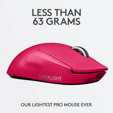 Load image into Gallery viewer, Magenta/Logitech G PRO X SUPERLIGHT Wireless Gaming Mouse/Compatible with PC / Mac
