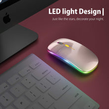 Load image into Gallery viewer, LED Wireless Mouse/Rose Gold
