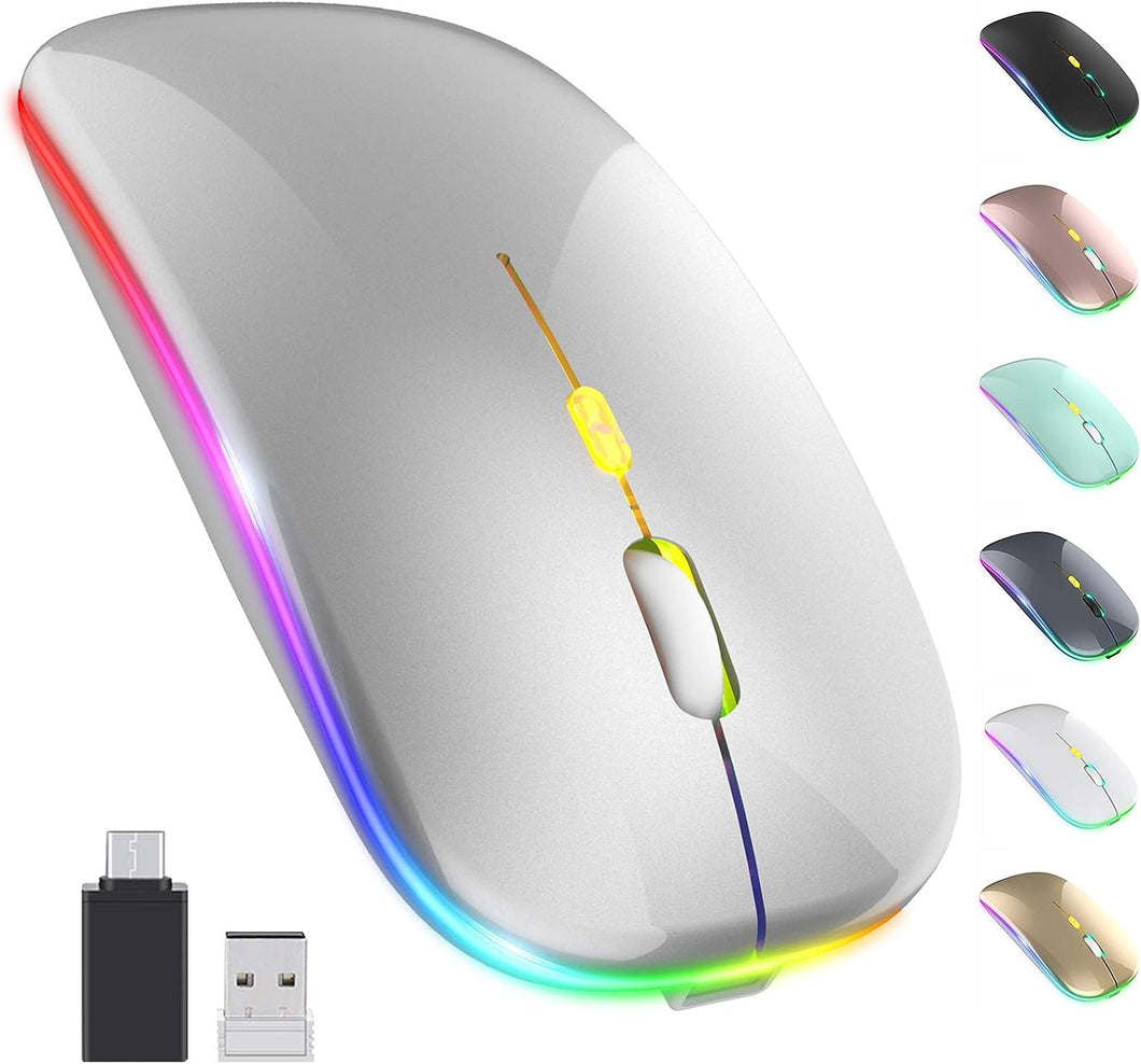 LED Wireless Mouse/Silver
