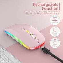 Load image into Gallery viewer, LED Wireless Mouse/Pink
