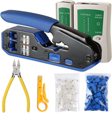 Load image into Gallery viewer, Lan Network Cable Tester Crimp Tool Kit/Blue/Black
