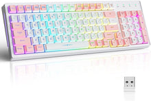 Load image into Gallery viewer, White/ Wireless Gaming Keyboard

