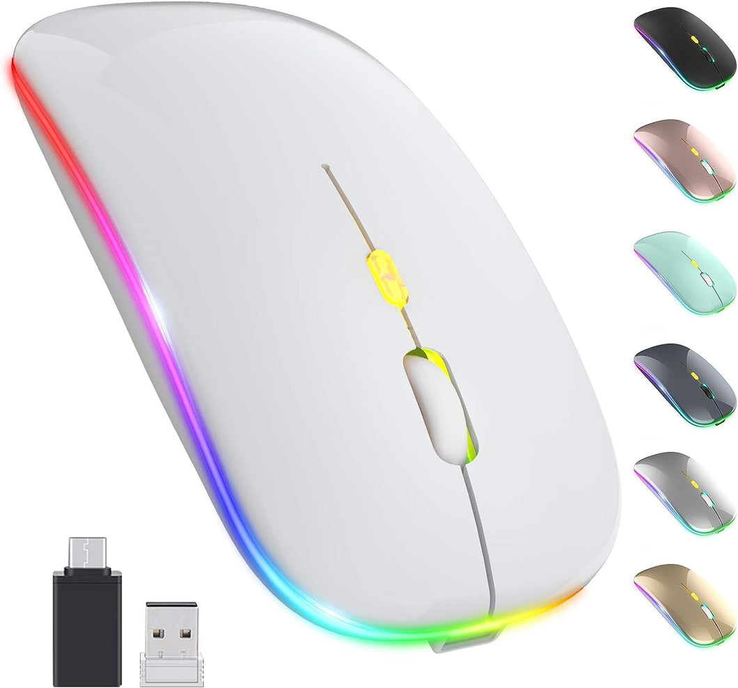 LED Wireless Mouse/White