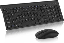 Load image into Gallery viewer, Black/Wireless Keyboard and Mouse Combo
