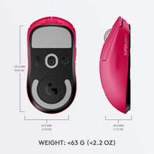 Load image into Gallery viewer, Magenta/Logitech G PRO X SUPERLIGHT Wireless Gaming Mouse/Compatible with PC / Mac
