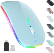 Load image into Gallery viewer, LED Wireless Mouse/Blue
