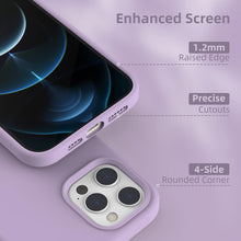 Load image into Gallery viewer, Pink Purple/iPhone 12 Pro Max Case 6.7 Inch/Liquid Silicone Gel Rubber Full Body Shockproof Protective Cover with Soft Microfiber Lining/Thick 2.3mm Drop Protection Phone Case
