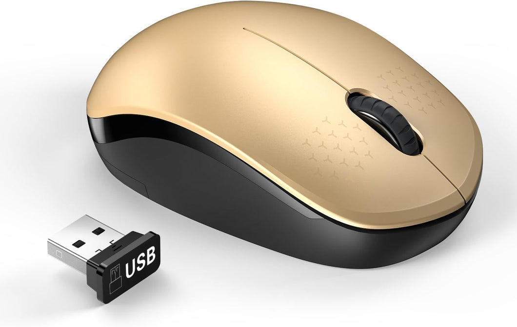 Wireless Mouse/ Black & Gold