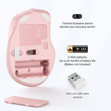 Load image into Gallery viewer, Wireless Mouse, 2.4G Ergonomic Optical Mouse/Pink
