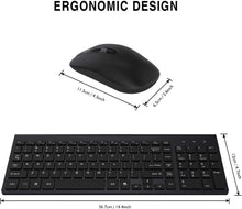 Load image into Gallery viewer, Black/Wireless Keyboard and Mouse Combo
