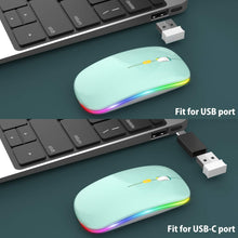 Load image into Gallery viewer, LED Wireless Mouse/Mint Green
