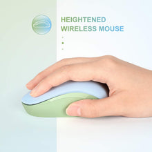 Load image into Gallery viewer, Wireless Mouse/ Light Blue&amp;Olive Green
