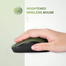 Load image into Gallery viewer, Wireless Mouse/ Green &amp; Black
