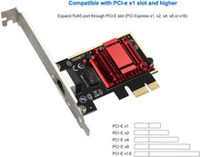 Load image into Gallery viewer, 2.5GBase-T PCIe Network Adapter RTL8125B 2500/1000/100Mbps
