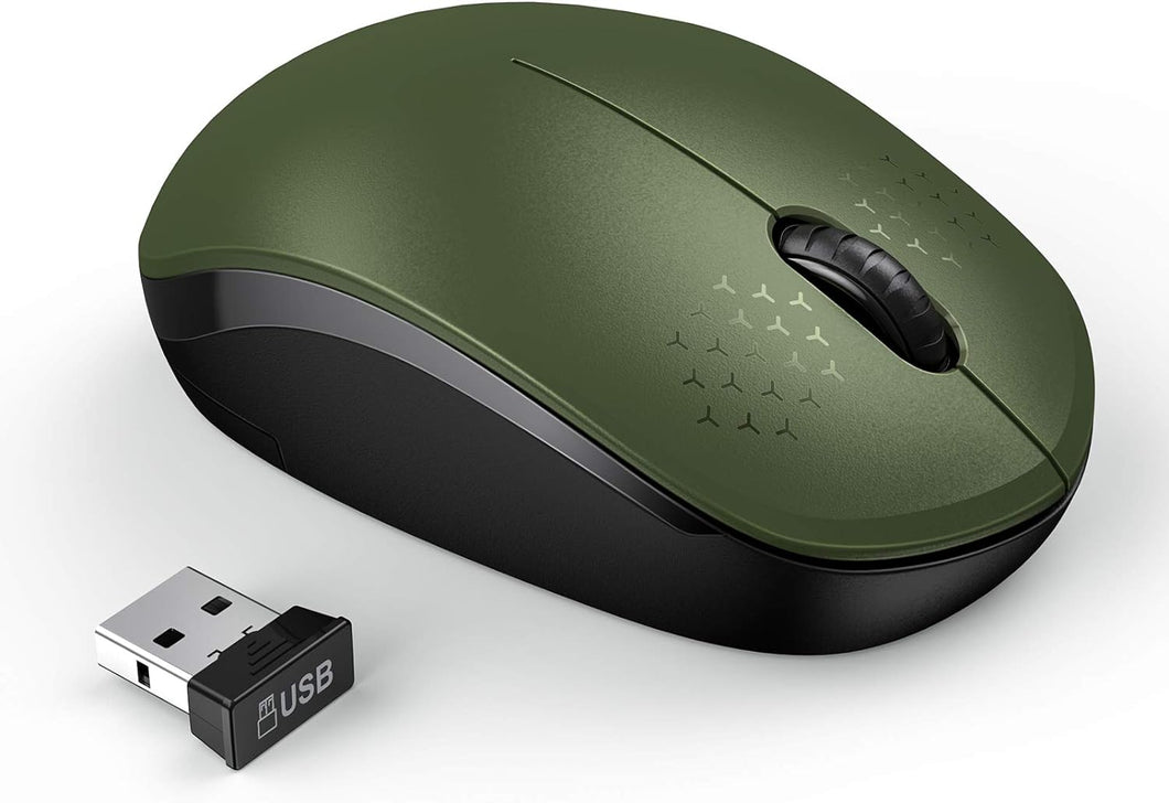 Wireless Mouse/ Green & Black