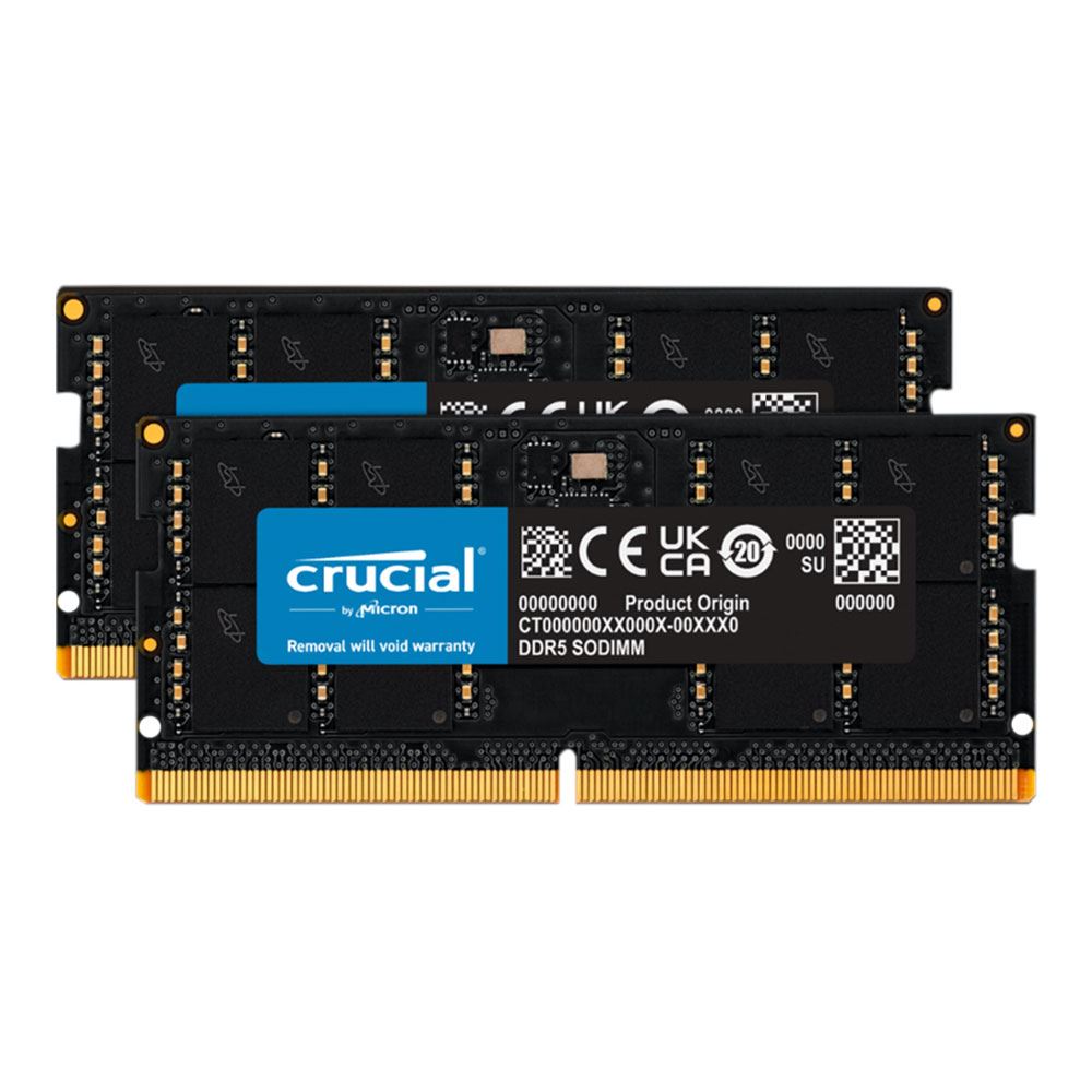 Crucial 32GB 2 x 16GB DDR5-4800 PC5-38400 CL40 Dual Channel Laptop Memory Kit
