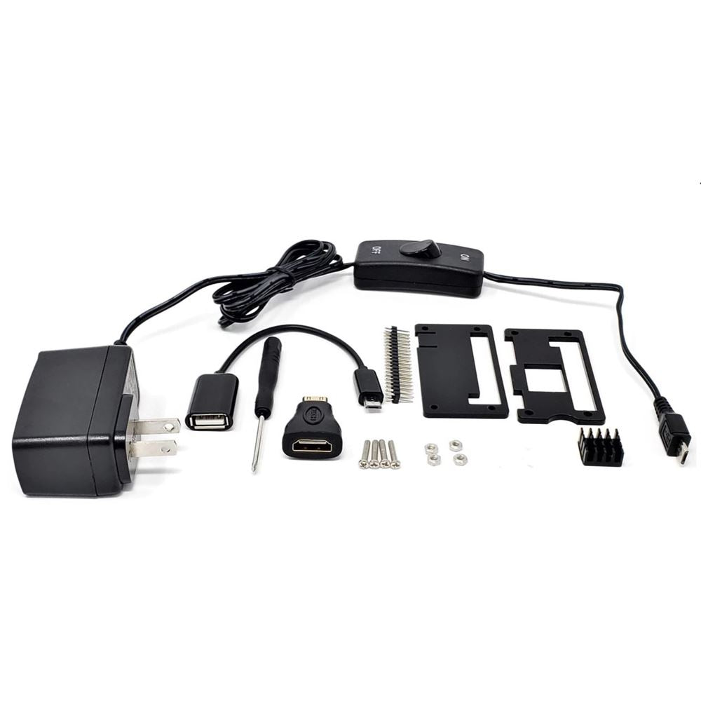 Micro Connectors Raspberry Pi Zero Starter Case Kit with Power Adapter and Cable