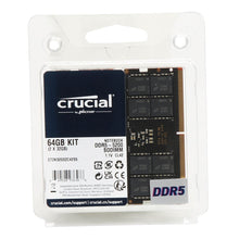 Load image into Gallery viewer, Crucial 64GB 2 x 32GB DDR5-5200 PC5-41600 CL40 SO-DIMM Memory Kit
