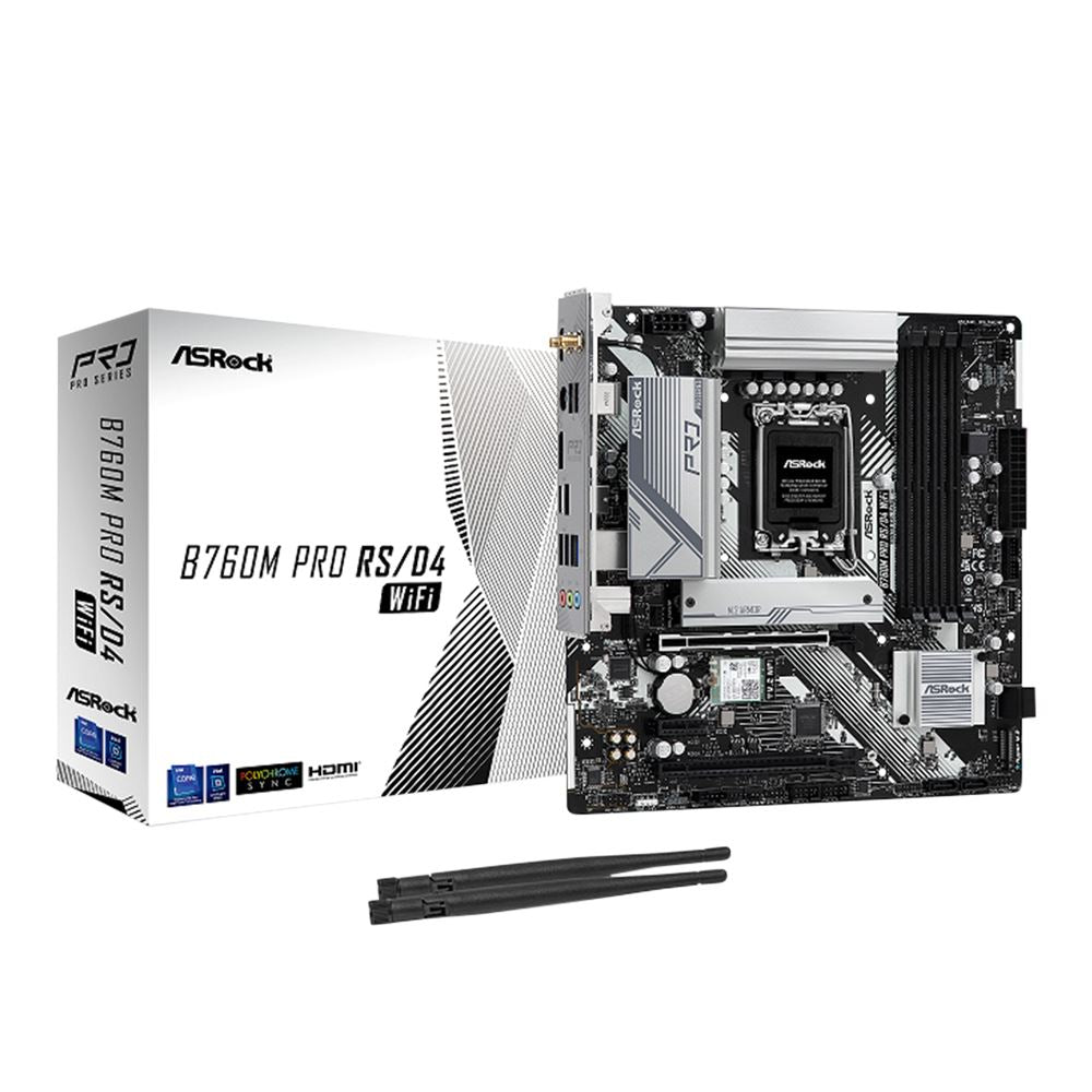 ASRock B760M Pro RS/D4 WiFi Intel LGA 1700 microATX Motherboard