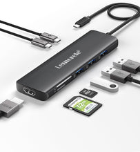 Load image into Gallery viewer, USB C Hub 8-in-1 Adapter/USB-C Hub with 4K HDMI Output/100W Power Delivery, USB 3.0 5Gdps Port
