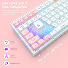Load image into Gallery viewer, White/ Wireless Gaming Keyboard

