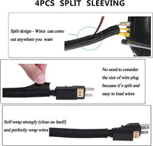 Load image into Gallery viewer, 192 PCS Cable Management Kit 4 Wire Organizer Sleeve,11 Cable Holder,35Cord Clips 10+2 Roll Cable Organizer Straps and 100 Fastening Cable Ties
