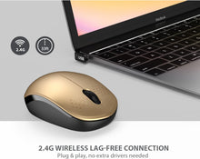 Load image into Gallery viewer, Wireless Mouse/ Black &amp; Gold
