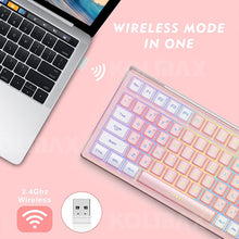 Load image into Gallery viewer, Pink/ Wireless Gaming Keyboard
