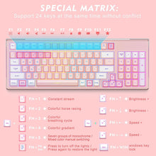 Load image into Gallery viewer, Pink/ Wireless Gaming Keyboard
