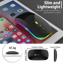 Load image into Gallery viewer, LED Wireless Mouse/Bright Black
