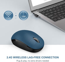 Load image into Gallery viewer, Wireless Mouse/ Blue &amp; Black
