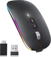 Load image into Gallery viewer, LED Wireless Mouse/Galaxy Black
