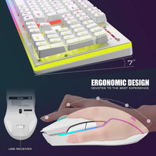 Load image into Gallery viewer, Wireless Gaming Keyboard and Mouse Combo/White
