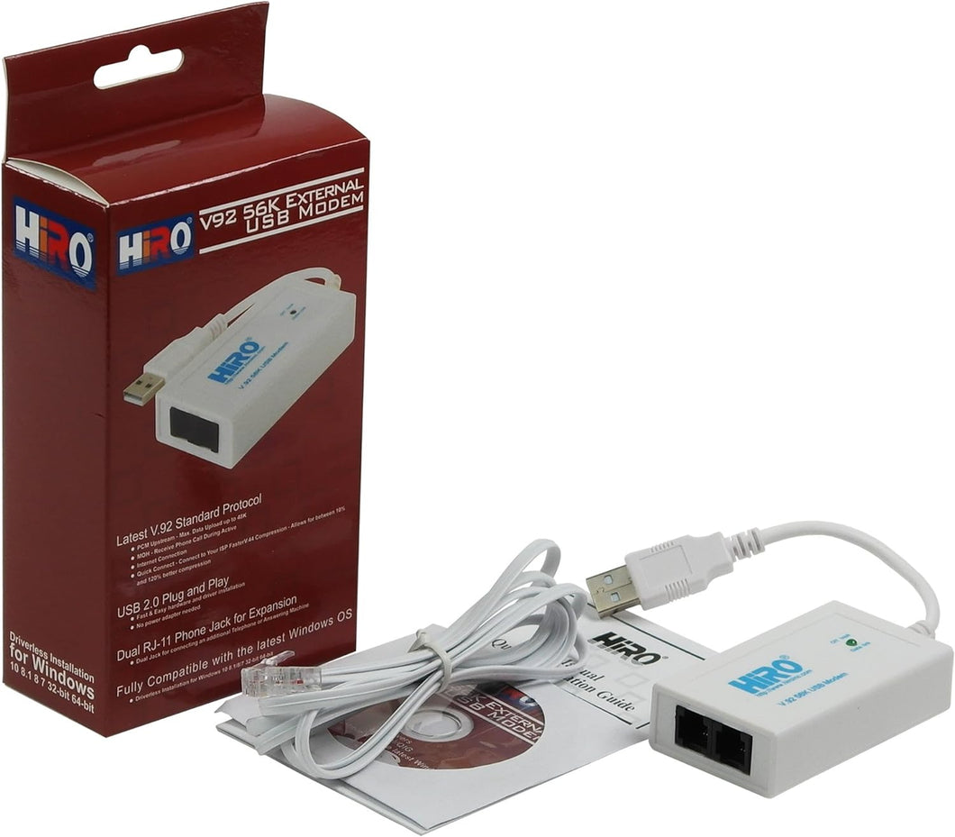 V92 56K External USB Data Fax Dial Up Internet Modem